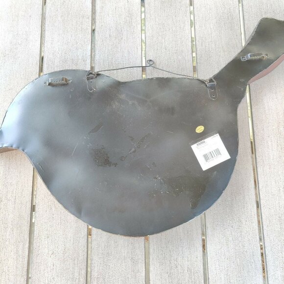 Rustic Metal Bird Tray Wall Hanging Decor 26” Long Farmhouse Accent Boho - Picture 10 of 14
